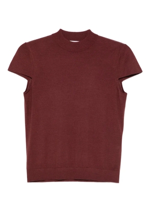 Dorothee Schumacher Essential Ease high-neck short-sleeve T-shirt - Red