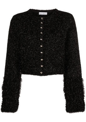 Rabanne metallic cropped cardigan - Black