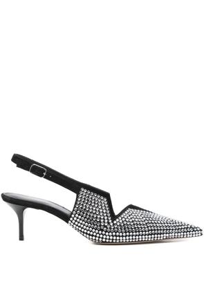 Coperni 60mm crystal-embellished slingback pumps - Black