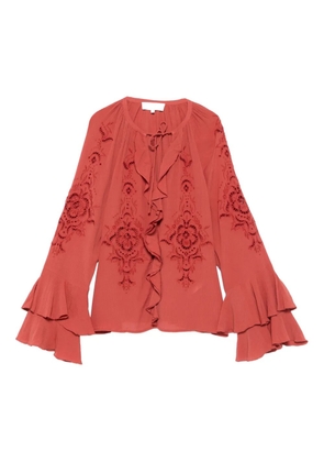 Ba&Sh embroidered ruffled blouse