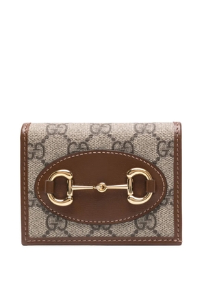 Gucci Horsebit 1955 card case wallet - Neutrals