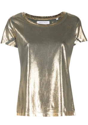 Madison.Maison metallic lamé T-shirt - Gold