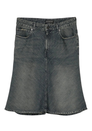 Balenciaga Godet denim skirt - Blue