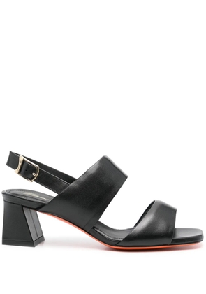 Santoni 60mm double-strap slingback sandals - Black