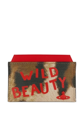 Vivienne Westwood orb leopard card case - Neutrals