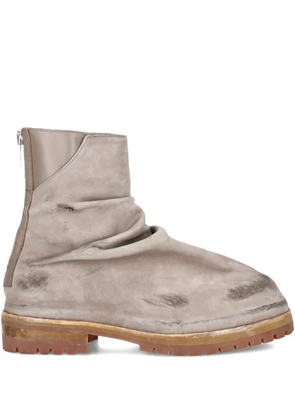 424 distressed leather boots - Grey