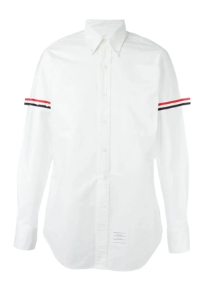 Thom Browne grosgrain-armband cotton shirt - White