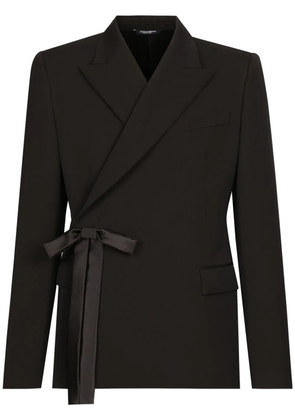 Dolce & Gabbana bow-embellished blazer - Black