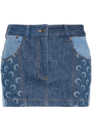 Marine Serre mini denim skirt - Blue