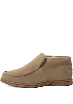 Yves Salomon Merinillo leather slip-on boots - Brown