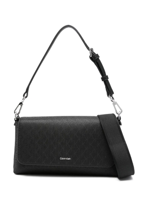Calvin Klein monogram-logo shoulder bag - Black