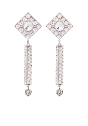 Alessandra Rich crystal pendant earrings - Silver