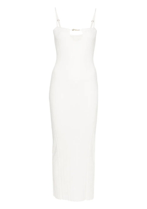 Jacquemus Sierra ribbed midi dress - White