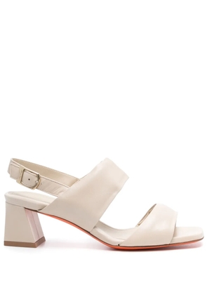 Santoni 60mm double-strap slingback sandals - Neutrals