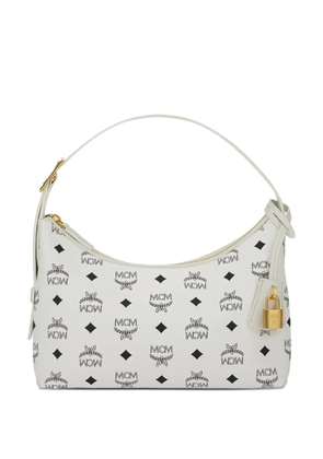 MCM logo-print shoulder bag - White