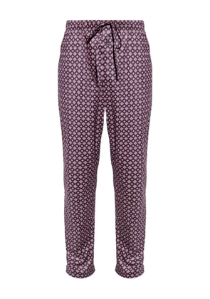 Hanro patterned drawstring trousers - Purple