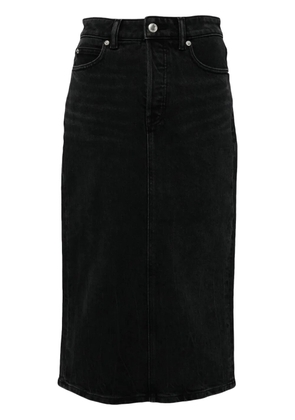 Alexander Wang appliqué denim midi skirt - Black