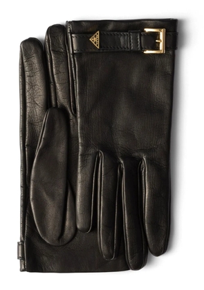 Prada leather gloves - Black