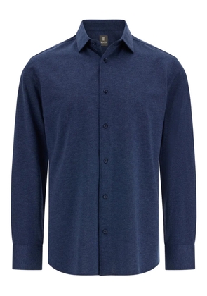 Boggi Milano pointed-collar cotton shirt - Blue