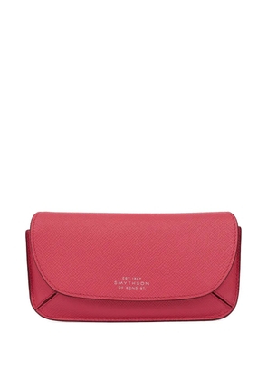Smythson Panama leather sunglasses case - Pink
