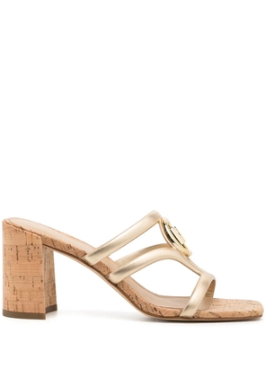 Michael Kors 90mm Hampton mid-heel sandals - Gold