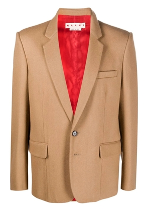 Marni buttoned single-breasted blazer - Brown