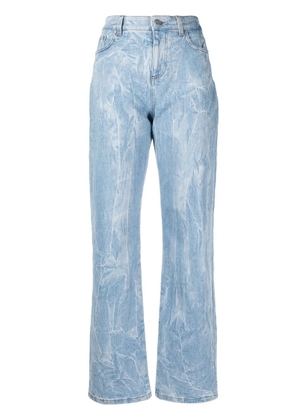 Stella McCartney crinkle-effect straight-leg jeans - Blue