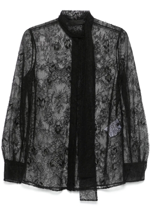 Valentino Garavani sheer-lace shirt - Black