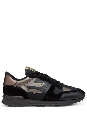 Valentino Garavani Rockrunner camouflage-print sneakers - Black