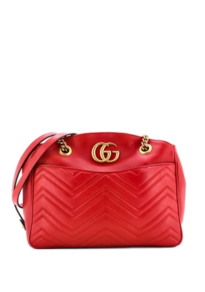 Gucci Pre-Owned GG Marmont Chain Tote Matelasse Leather Medium shoulder bag - Red