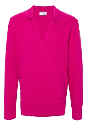 Winnie NY split-neck bouclé jumper - Pink