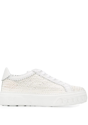 Casadei woven low-top sneakers - White