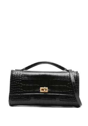 Balenciaga embossed croc crossbody bag - Black