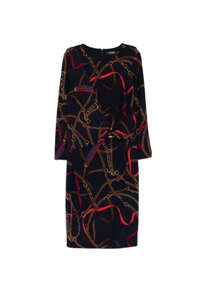 Lauren Ralph Lauren chain-print mini dress - Blue