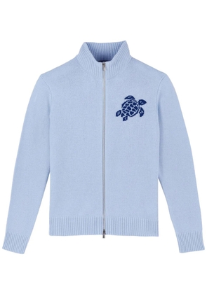 Vilebrequin Wool Cashmere Full Zip Sweater Turtle - Blue