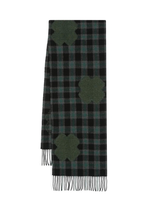 Henrik Vibskov cross-motif plaided scarf - Green