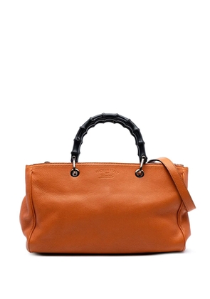 Gucci Pre-Owned 2016-2025 Medium Calfskin Bamboo Shopper satchel - Orange