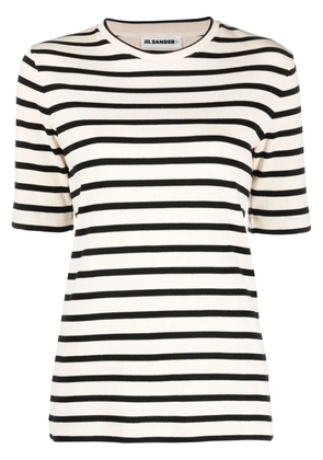 JIL SANDER+ striped cotton T-shirt - Neutrals