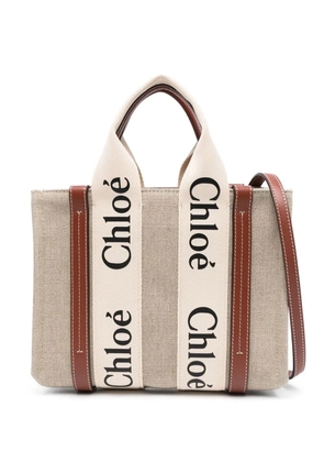 Chloé logo-print tote bag - Neutrals
