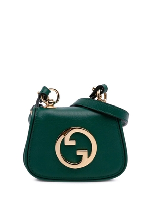 Gucci Pre-Owned 2016-2025 Textured Calfskin Blondie Card Case on Strap crossbody bag - Green