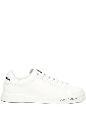 Dolce & Gabbana Portofino leather low-top sneakers - White