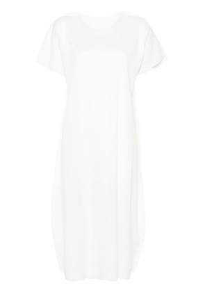 Pleats Please Issey Miyake A-Poc Form ribbed midi dress - White