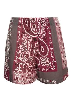 The Attico bandana-print shorts - Red