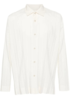 Homme Plissé Issey Miyake Edge pleated classic-collar shirt - White