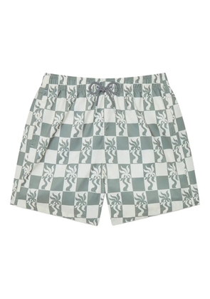 Boardies graphic-print swim shorts - Green