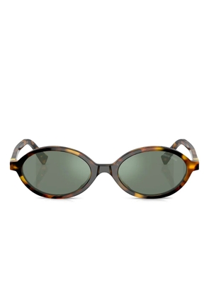 Miu Miu Eyewear oval-frame tortoiseshell sunglasses - Brown