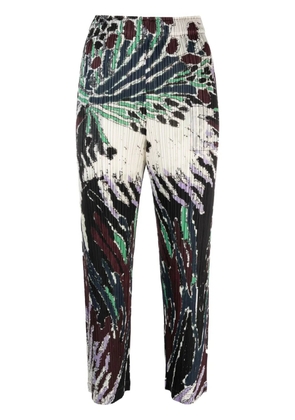 Pleats Please Issey Miyake Frosty Forest pleated cropped trousers - Black