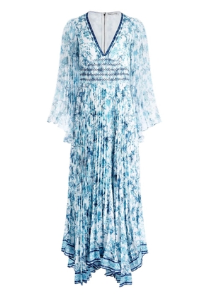 alice + olivia Sion Sunburst maxi dress - Blue