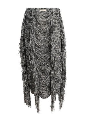 KHAITE fringed asymmetric - Black