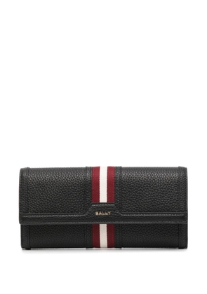 Bally ribbon-detail flap wallet - Black